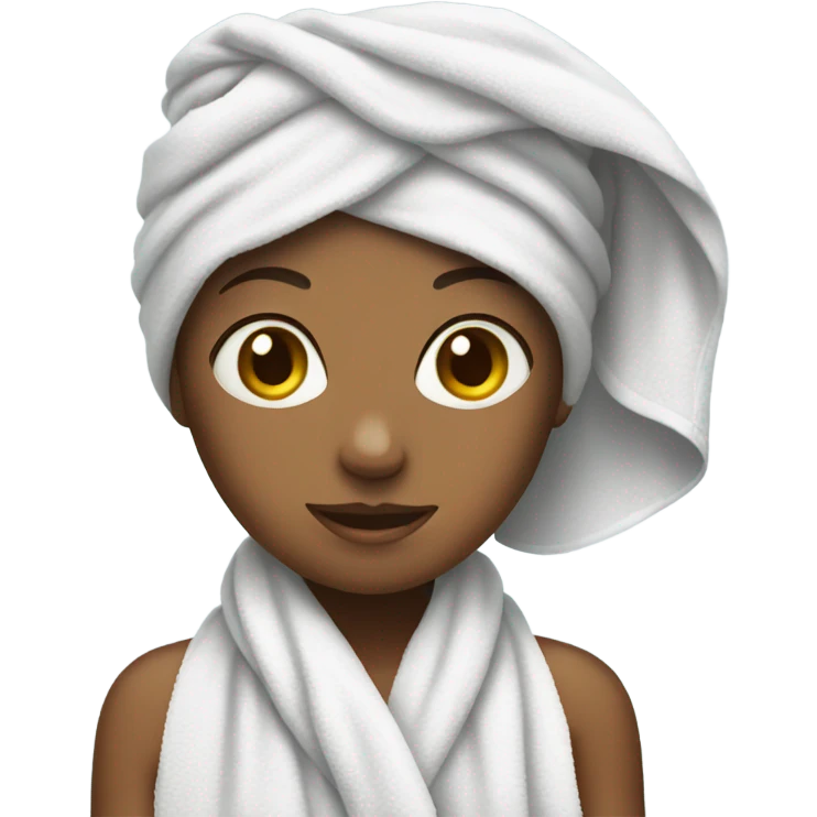 girl with towel on head emoji