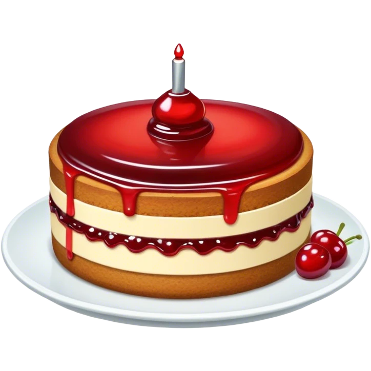 pinecake with jam emoji