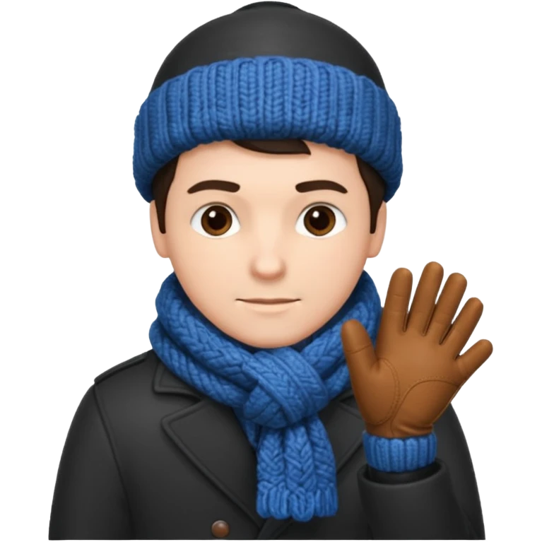 man in winter outfit emoji