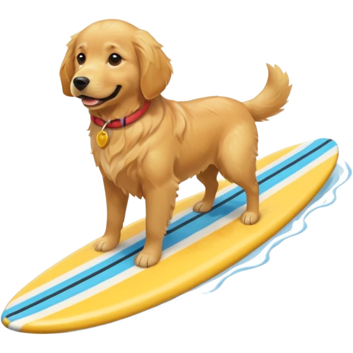 Dog riding a surfboard  emoji
