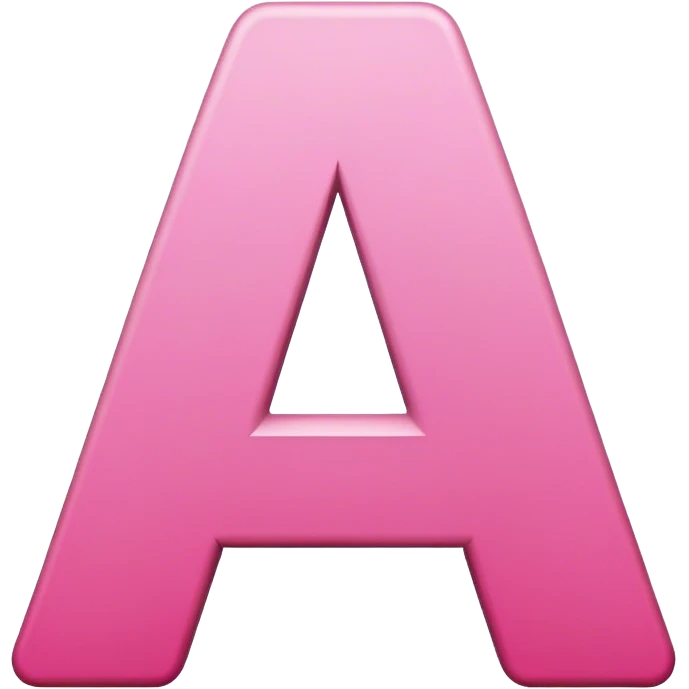 Pink Letter A emoji