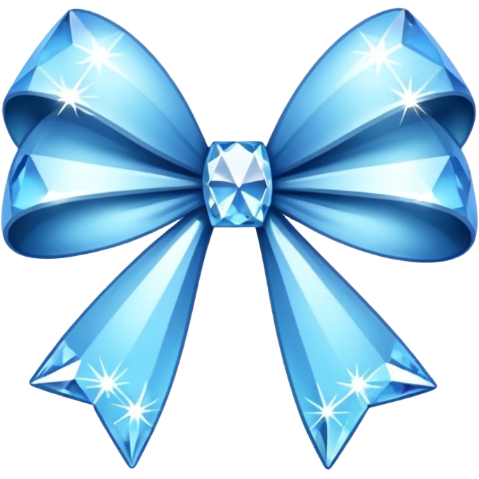 Make a bow made of diamonds  emoji