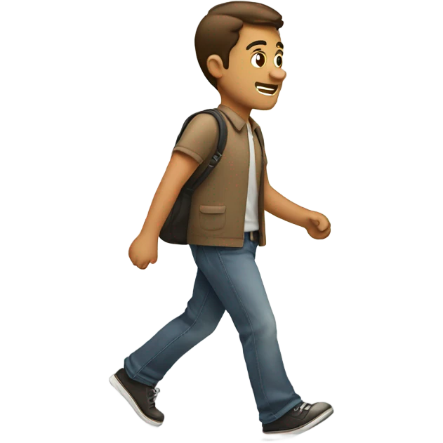 the guy goes to the left emoji