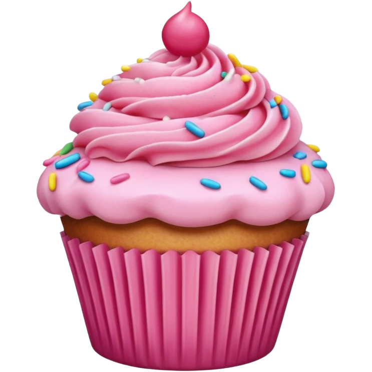 Cupcake with pink icing emoji