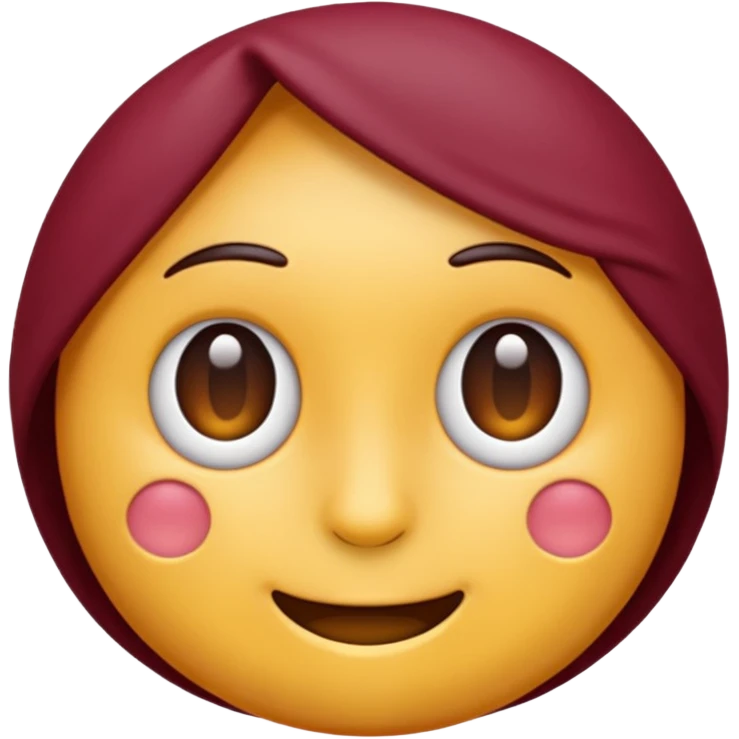 burgundy colored emoji face emoji