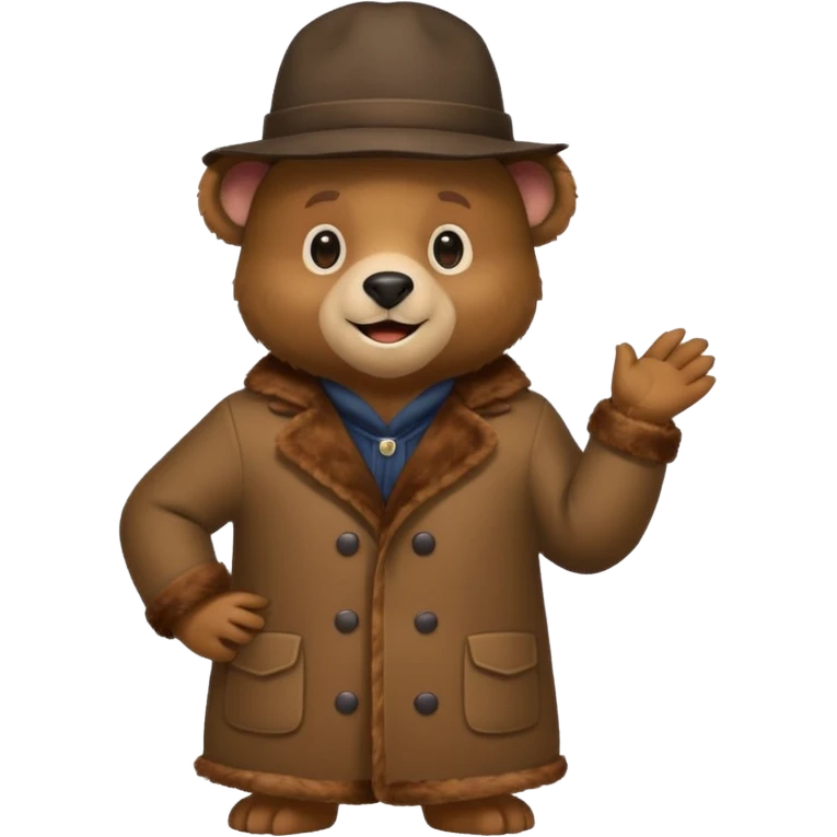 bear wearing coat emoji