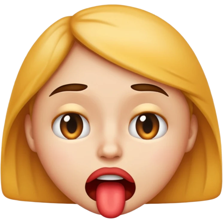 classic emoji style face biting lip, looking anxious emoji