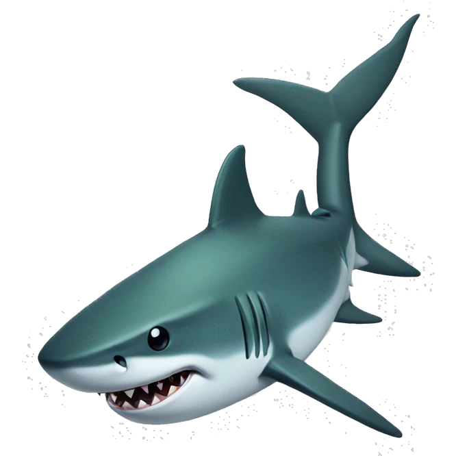 Shark with green weed emoji