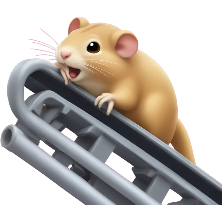 Gerbil on a roller coaster emoji