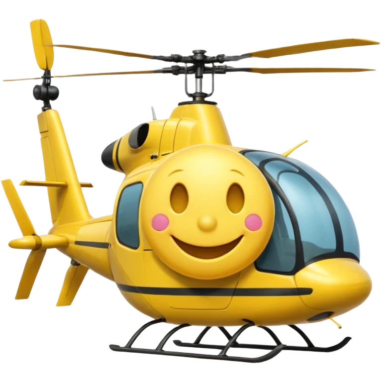smileys jaune faisant chut avec ses doigts portant une casquete helicoptère emoji