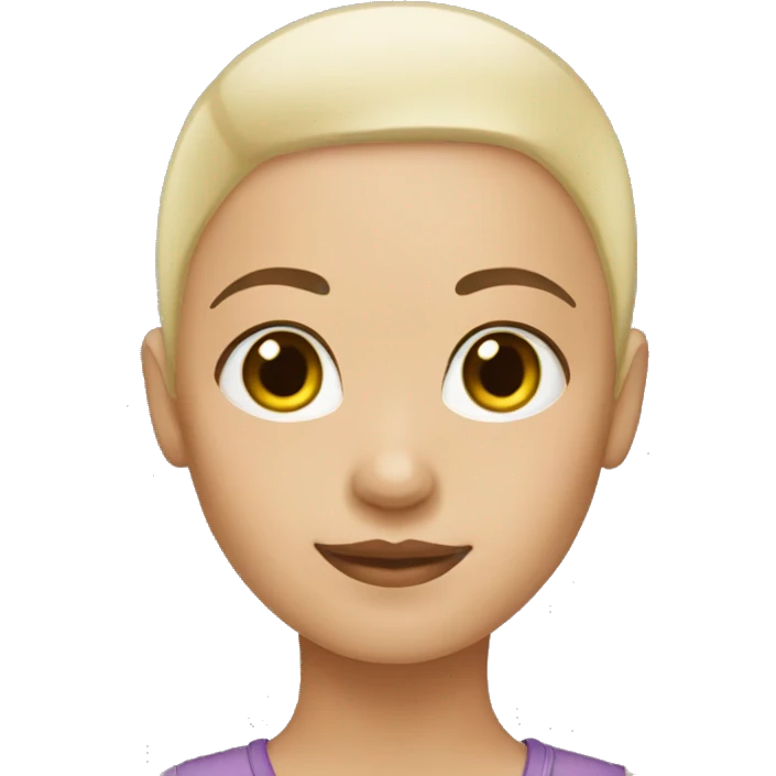 A bald head light skin girl emoji