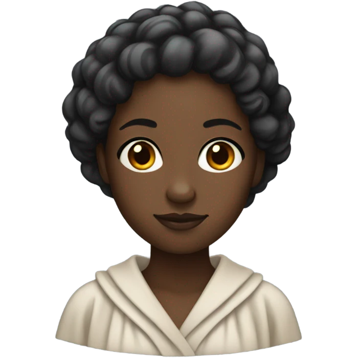 Black girl with a robe  emoji