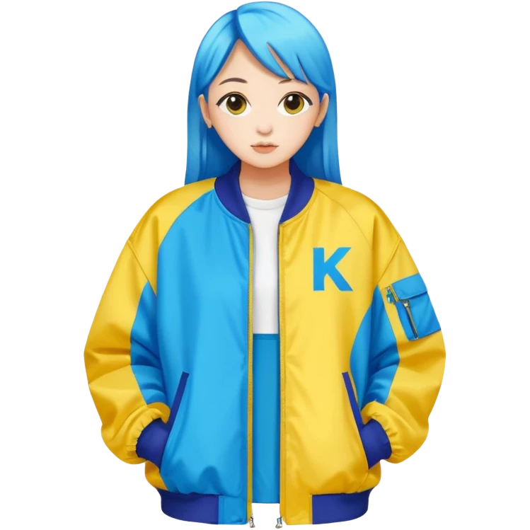 colorful k-pop style streetwear jacket emoji