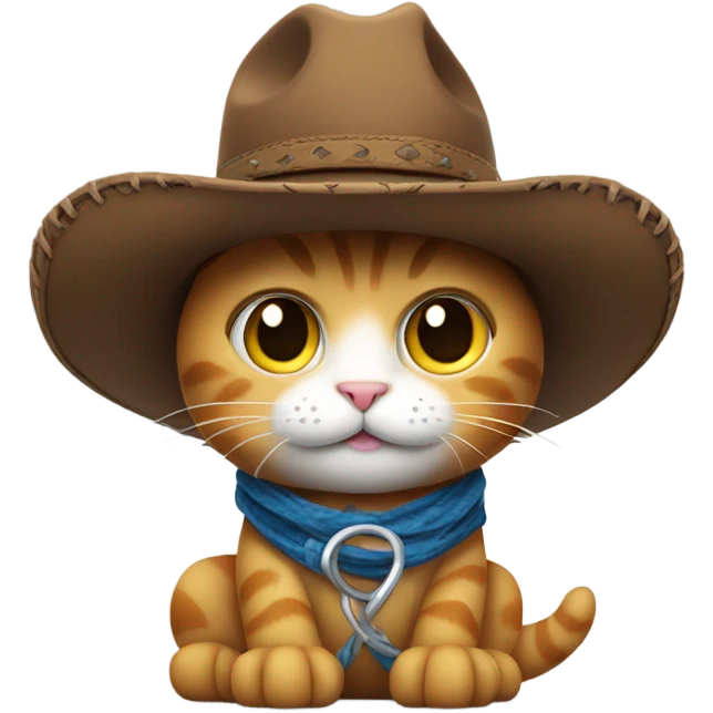 cowboy cat with lasso emoji