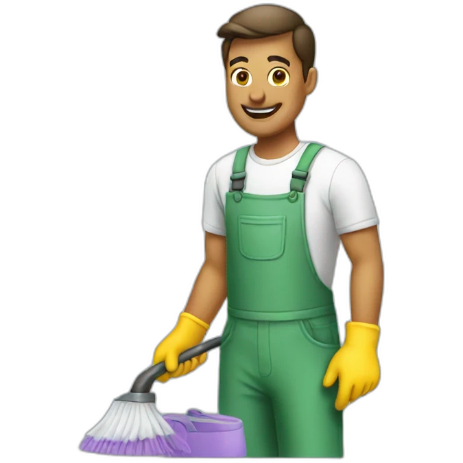 man cleaning emoji
