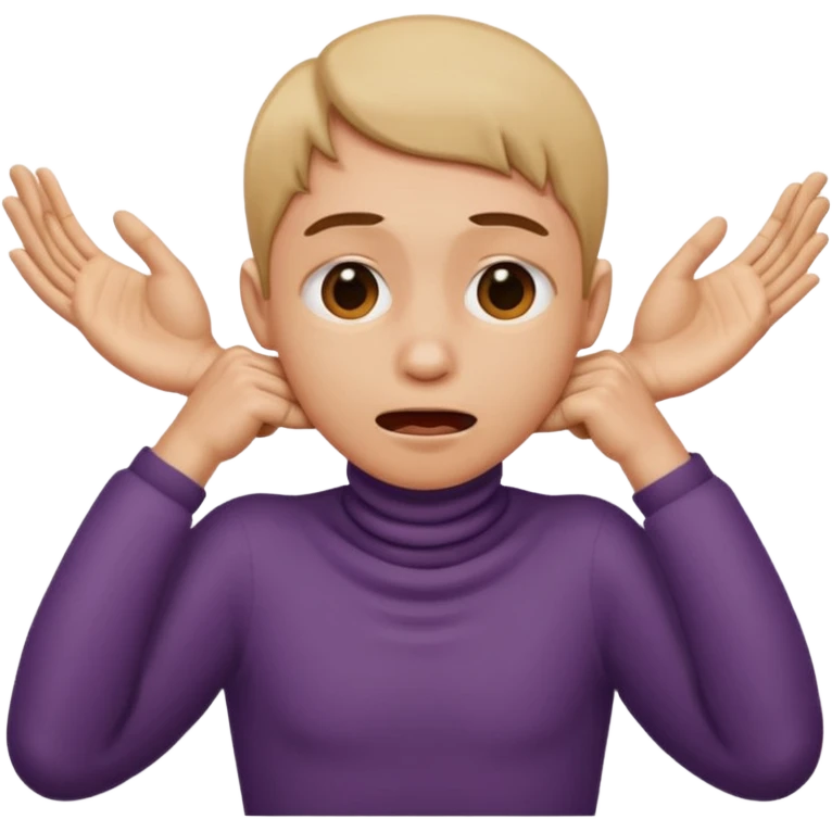 a bust of a person pretending to strangle themselves emoji