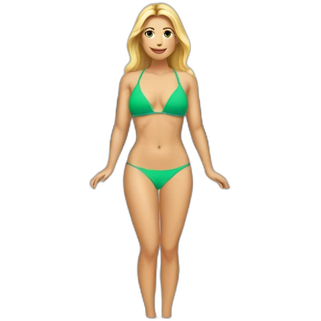 soft-fit Caucasian woman bikini (beach body) bed emoji