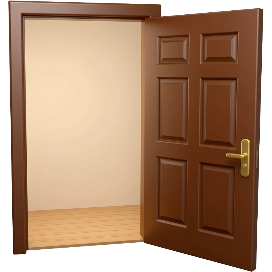 1 open brown door emoji