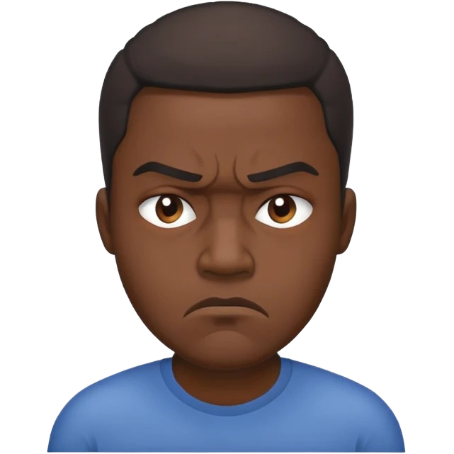 Black man upset  emoji