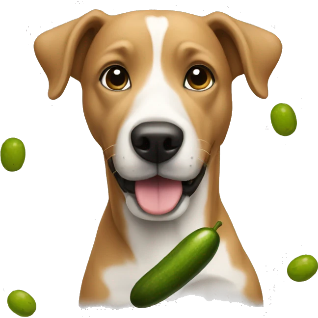 Dog with pickle emoji