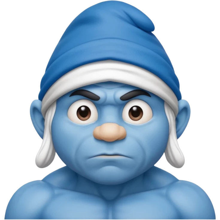 strong smurf emoji
