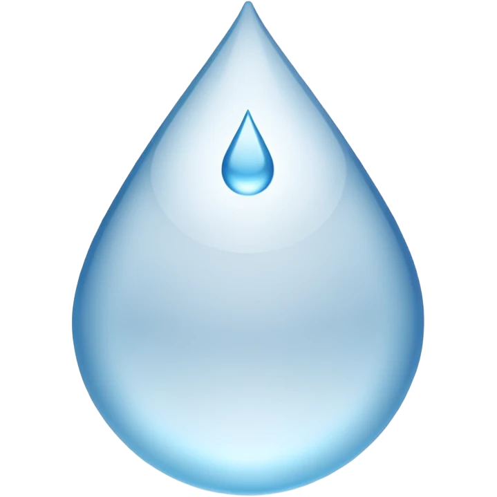 Gota de agua color blanco emoji