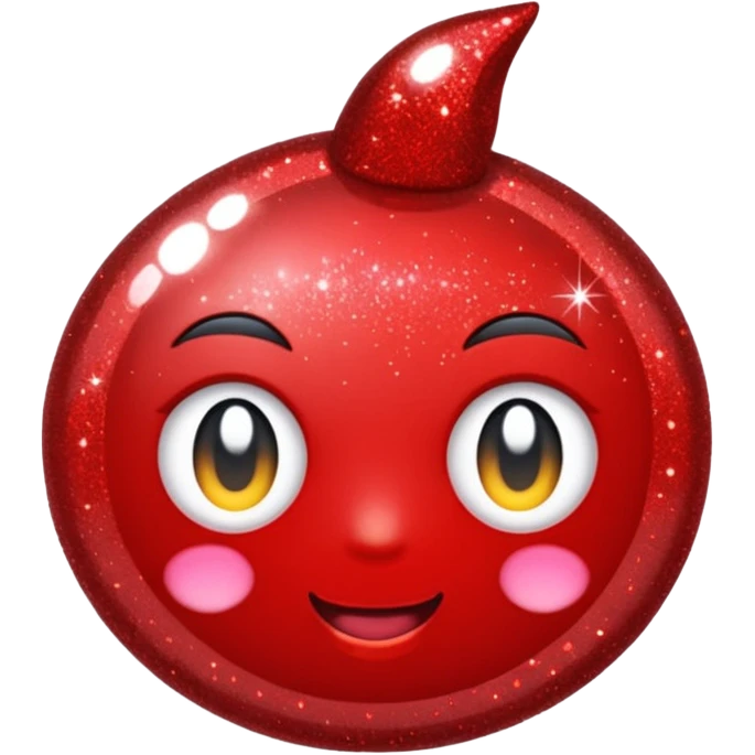 Glitter Raio vermelho emoji