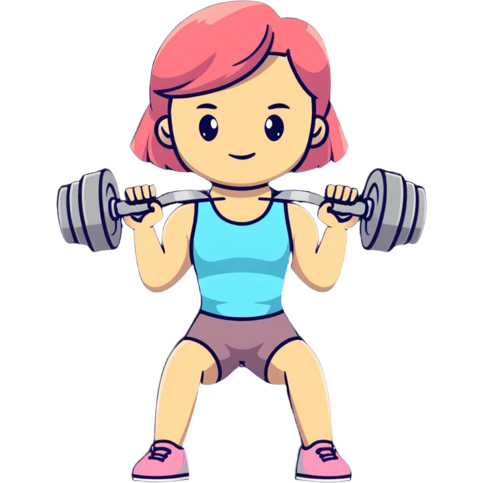 girl lifting a dumbbell emoji