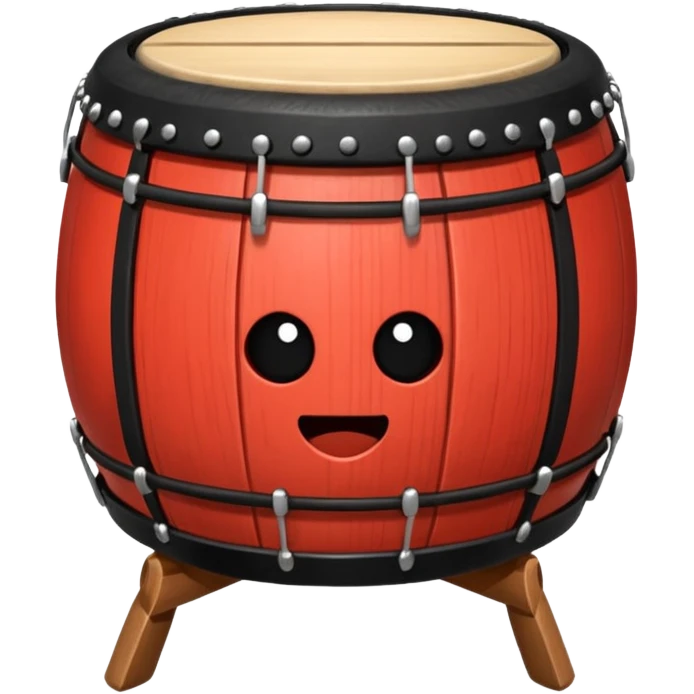 taiko drum in black emoji