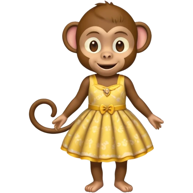 Monkey wearing a dress emoji
