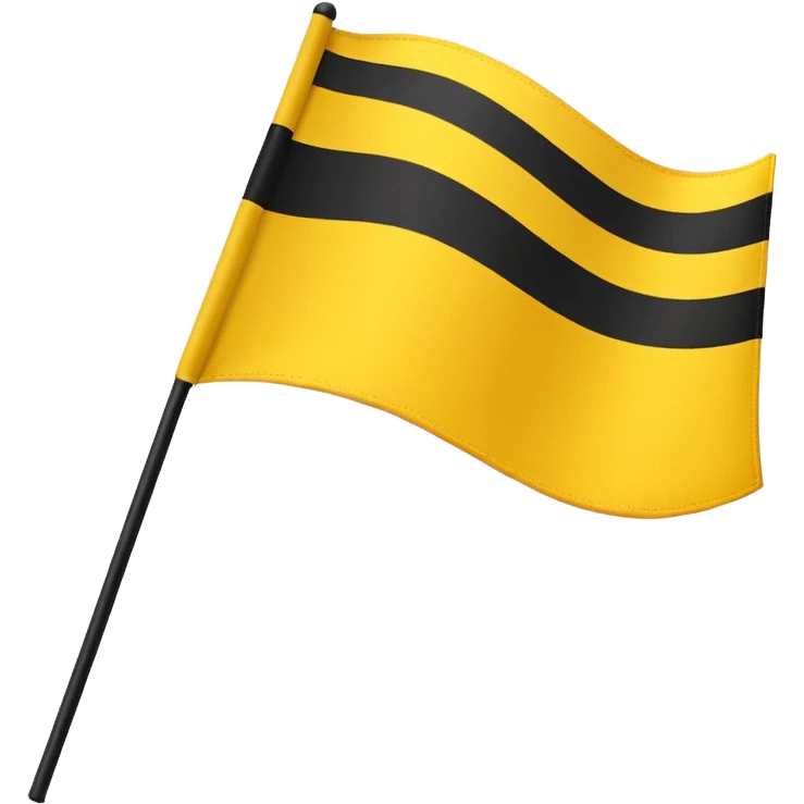 Create 2 yellow lined and 1 black lined flag emoji and put black line between yellow lines emoji