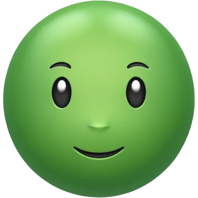 color green soft en 3d emoji