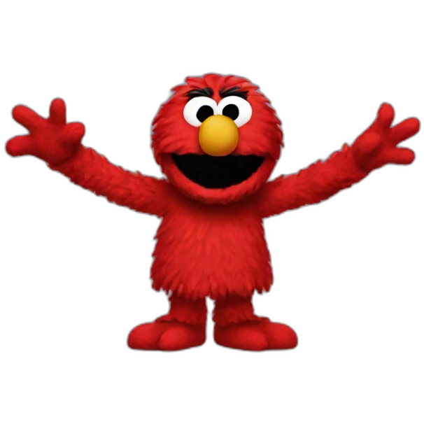elmo shrug emoji