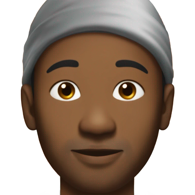 black autistic guy with a durag eating fried chicken emoji