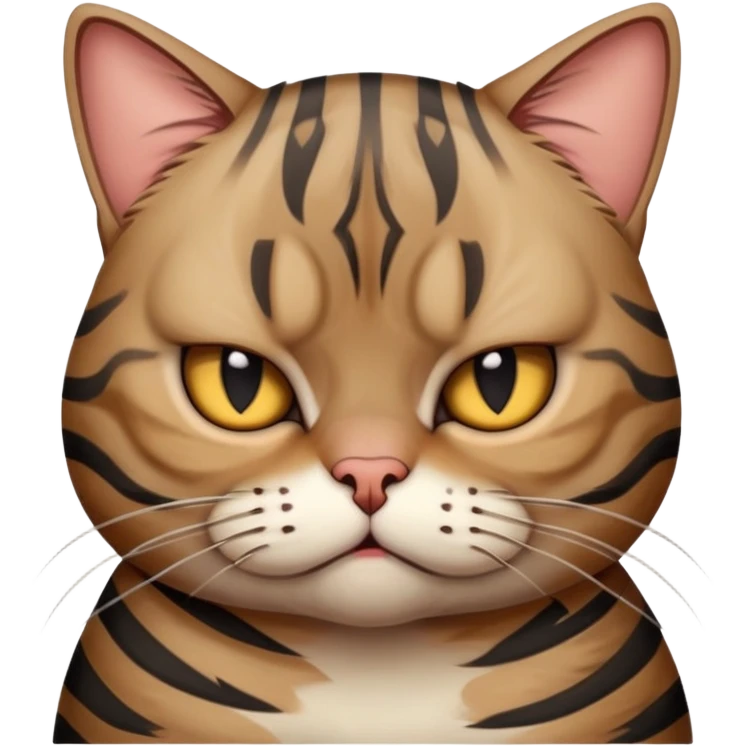 ugly tabby cat  emoji