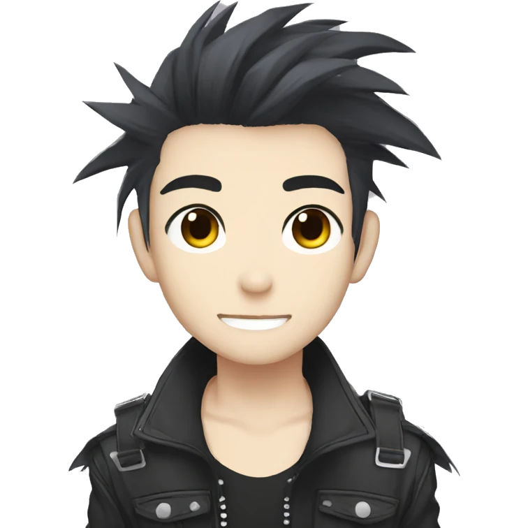 Cute Edgy Attractive Asian Anime Punk Male Character emoji