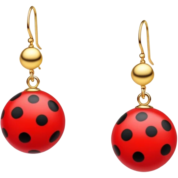 red earrings with black spots emoji