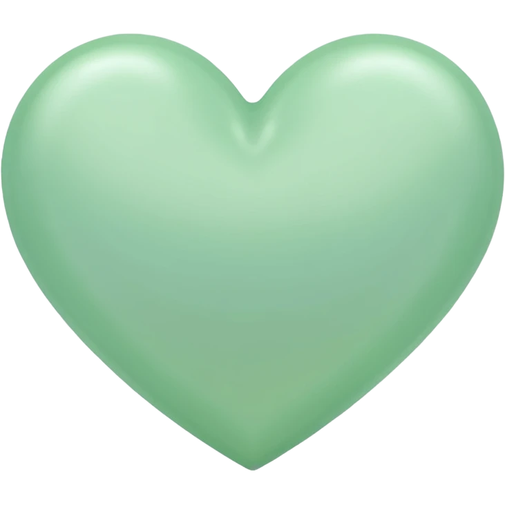 Pastel green heart emoji