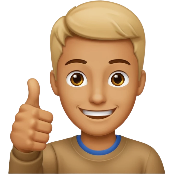 Smirking thumbs up emoji