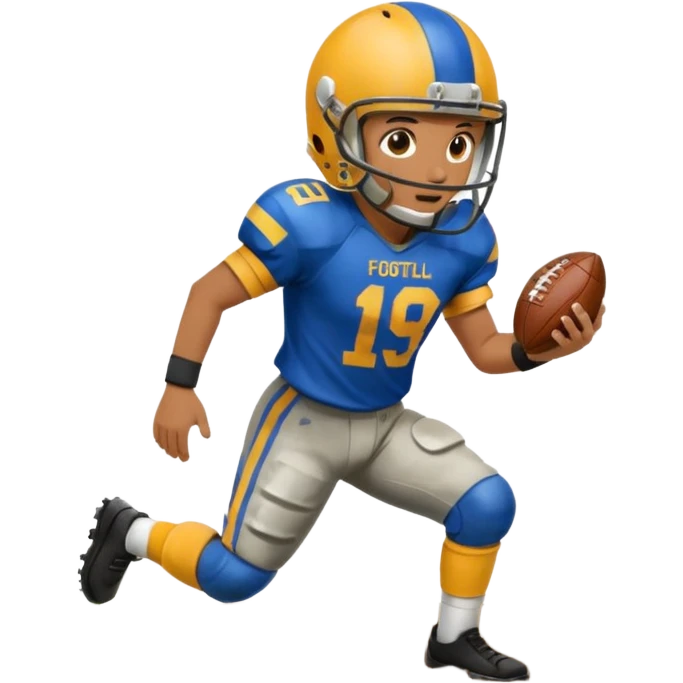 A person playing football on the field emoji