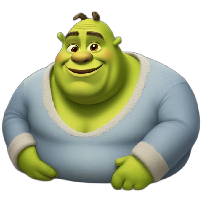 big tummy pregnant shrek emoji