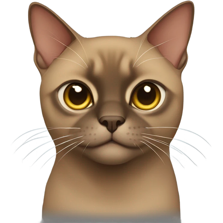 Brown Burmese cat emoji