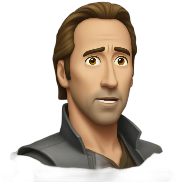 nicholas cage stealing the declaration emoji