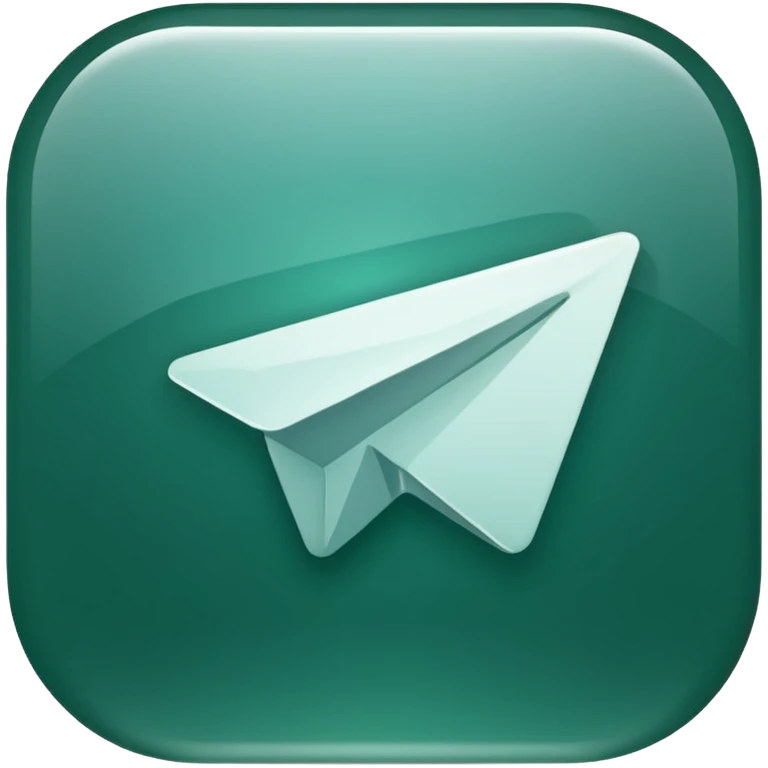 
dark green telegram logo icon without background emoji