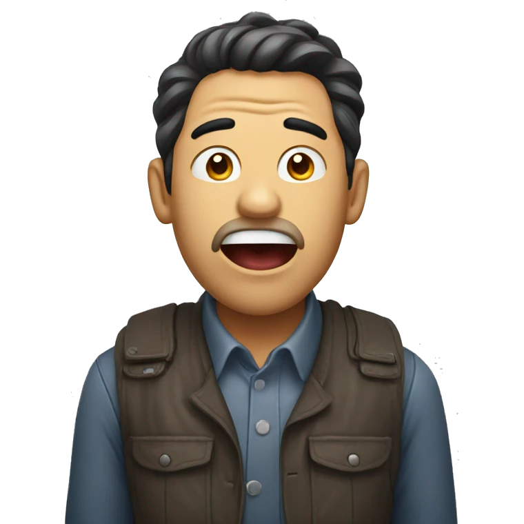  man with open mouth and drooling emoji