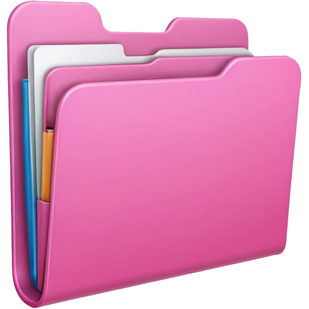 Pink empty folder emoji
