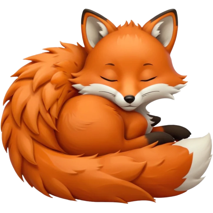 a sleeping fox  emoji emoji