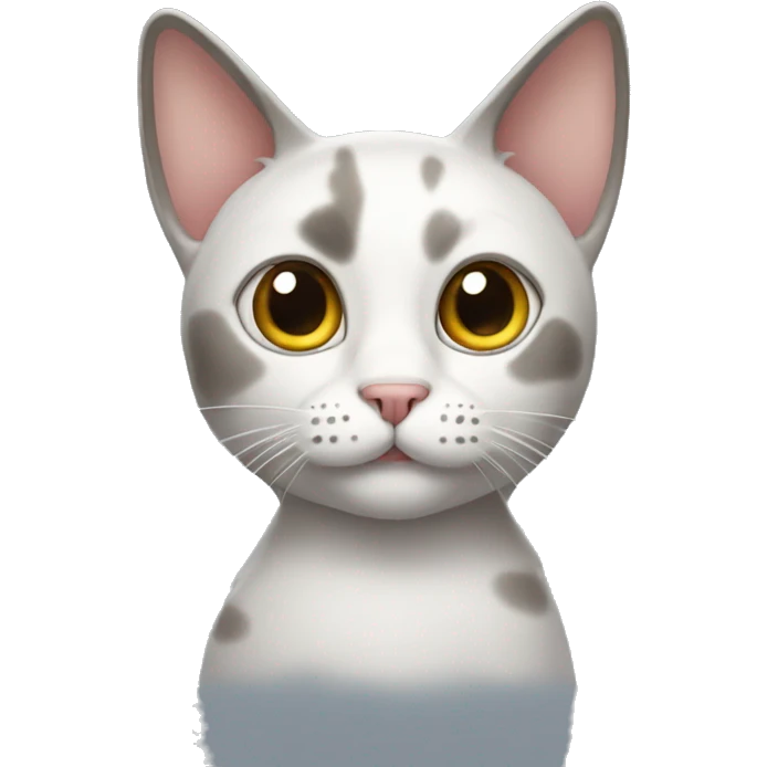 A cat with big eyes and small ears  emoji