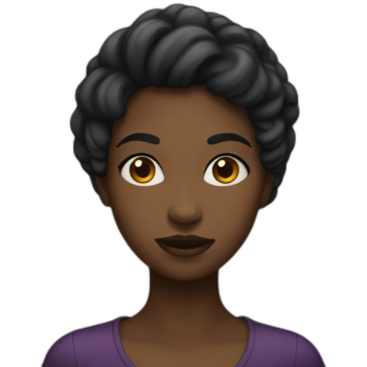 Fille noir emoji