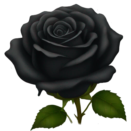 Black rose  emoji